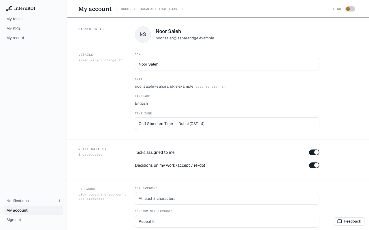 My account